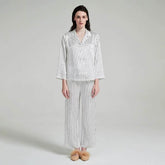 Silk Pajamas - Sleeves Long Pants Elegant Homewear - LANI SILK